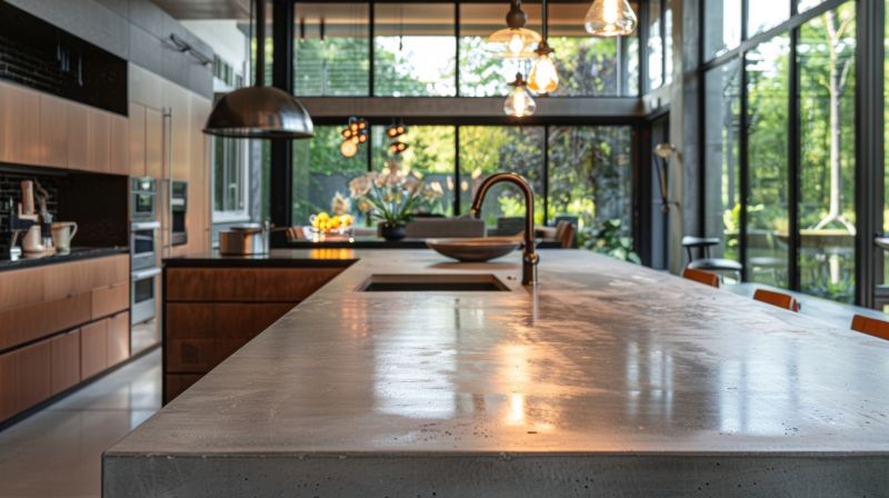 Cement Counter Installation in Marin County, CA